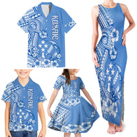 Kosrae Constitution Day Personalised Family Matching Tank Maxi Dress and Hawaiian Shirt Kusaie Hook Tattoo Special Polynesian Pattern LT9 - Polynesian Pride