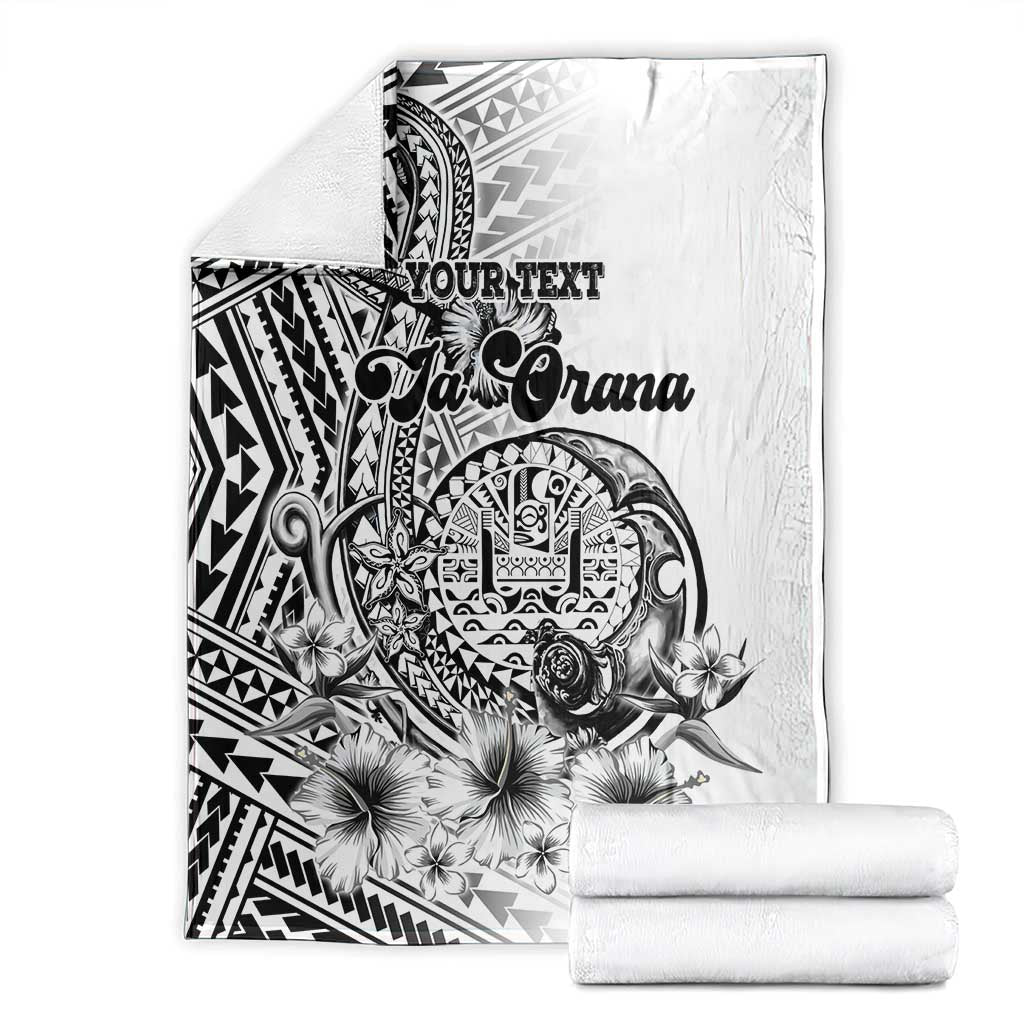 Ia Orana Tahiti Personalised Blanket French Polynesia Hook Tattoo Special White Color LT9