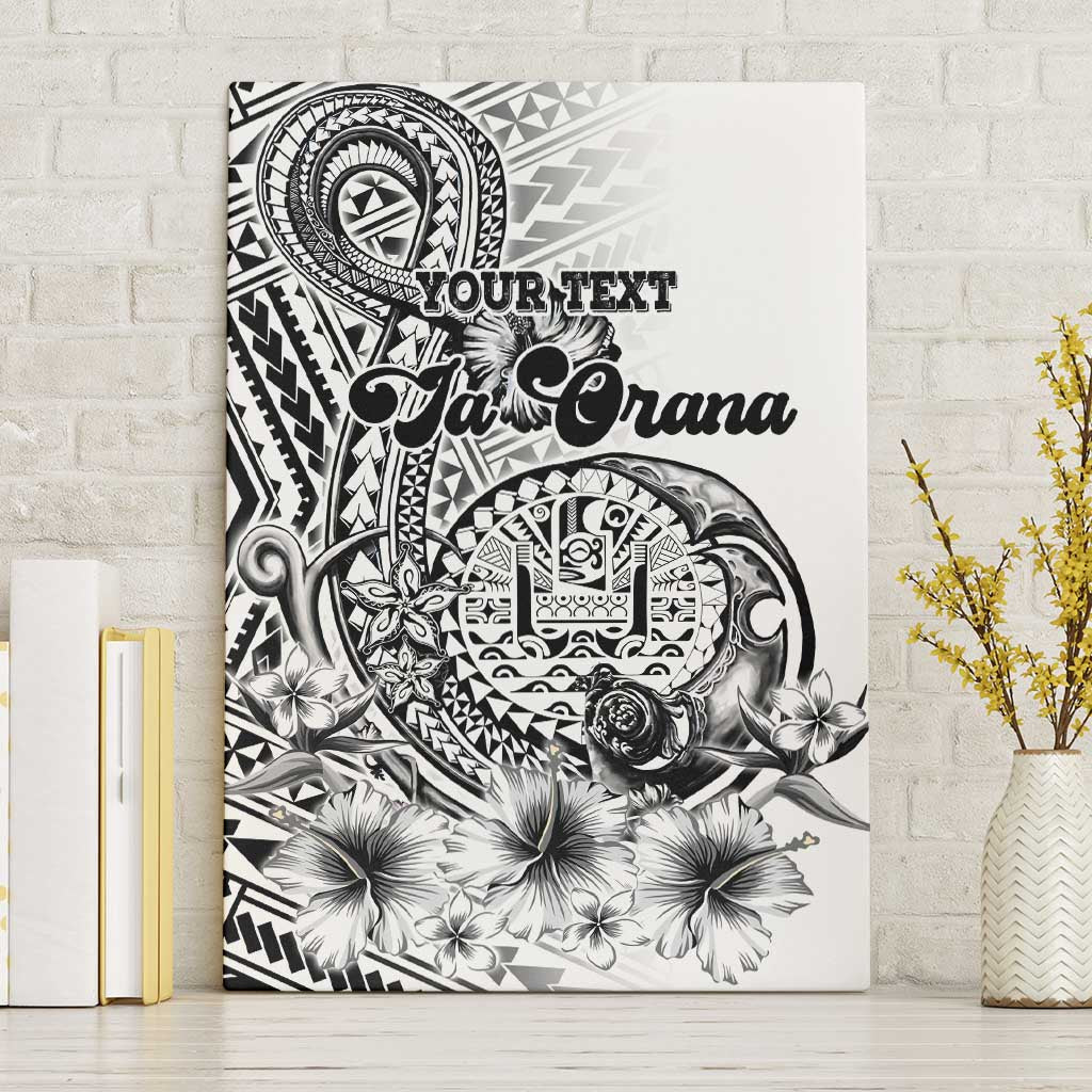 Ia Orana Tahiti Personalised Canvas Wall Art French Polynesia Hook Tattoo Special White Color LT9