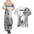 La Orana Tahiti Personalised Couples Matching Summer Maxi Dress and Hawaiian Shirt French Polynesia Hook Tattoo Special White Color LT9 - Polynesian Pride