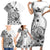 La Orana Tahiti Personalised Family Matching Short Sleeve Bodycon Dress and Hawaiian Shirt French Polynesia Hook Tattoo Special White Color LT9 - Polynesian Pride