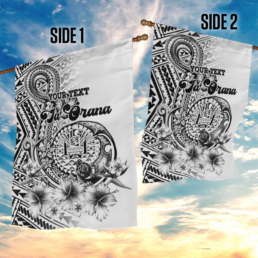 Ia Orana Tahiti Personalised Garden Flag French Polynesia Hook Tattoo Special White Color LT9