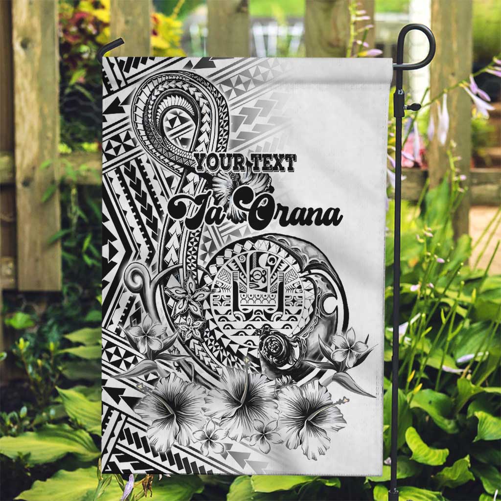 Ia Orana Tahiti Personalised Garden Flag French Polynesia Hook Tattoo Special White Color LT9