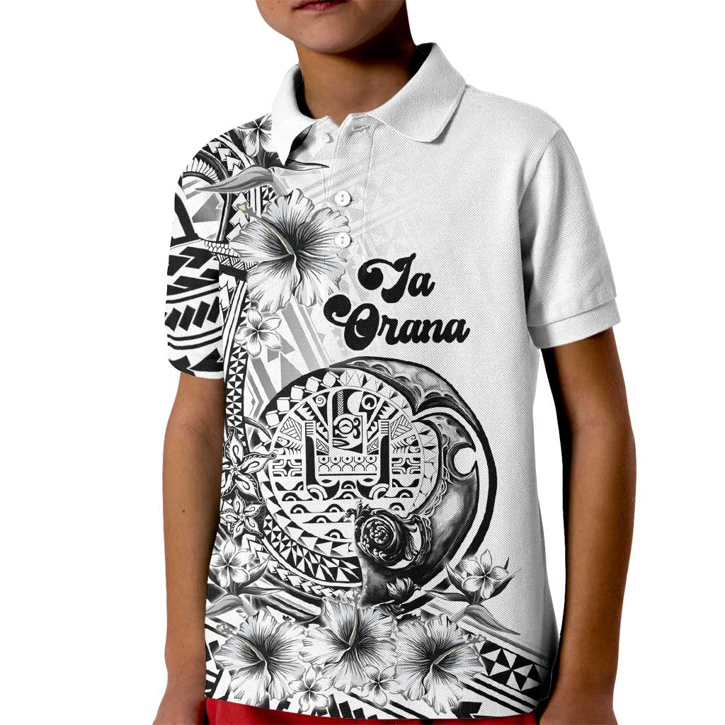 Ia Orana Tahiti Personalised Kid Polo Shirt French Polynesia Hook Tattoo Special White Color LT9