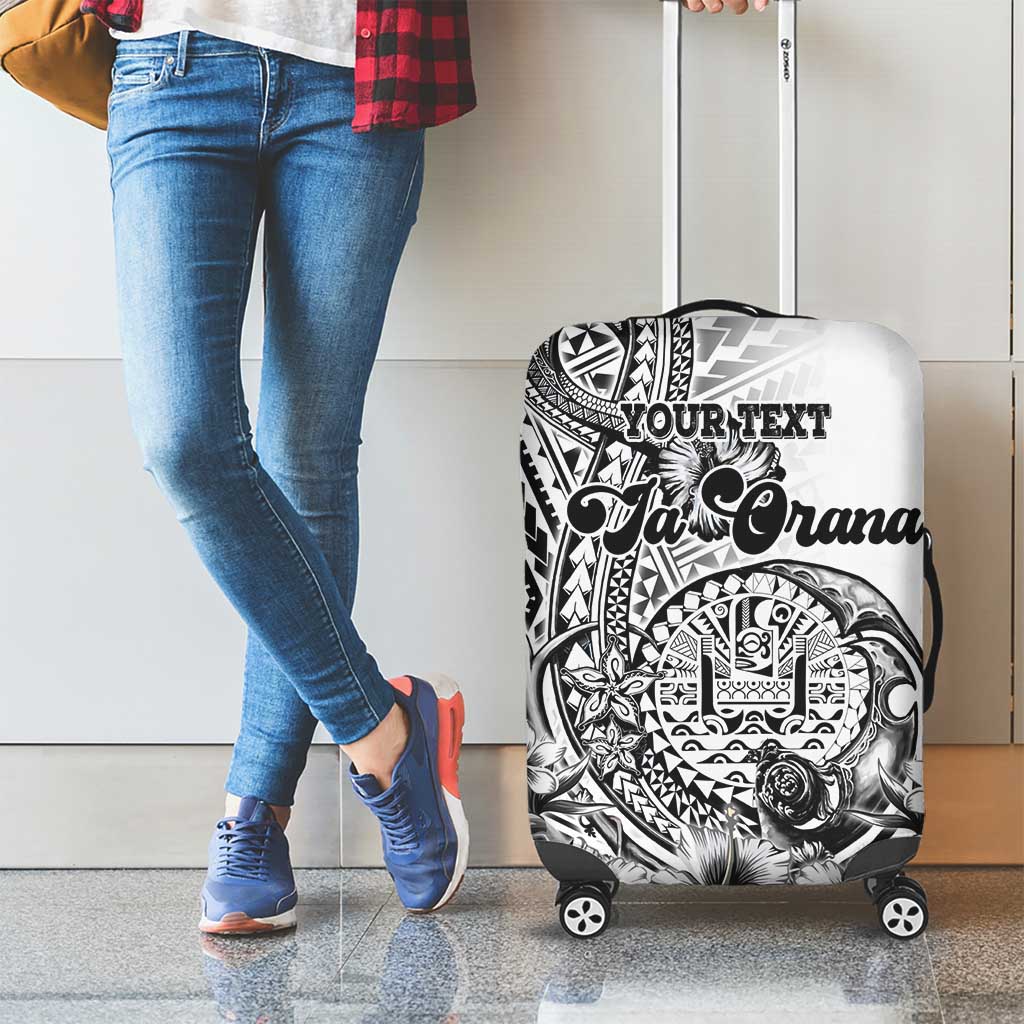Ia Orana Tahiti Personalised Luggage Cover French Polynesia Hook Tattoo Special White Color LT9