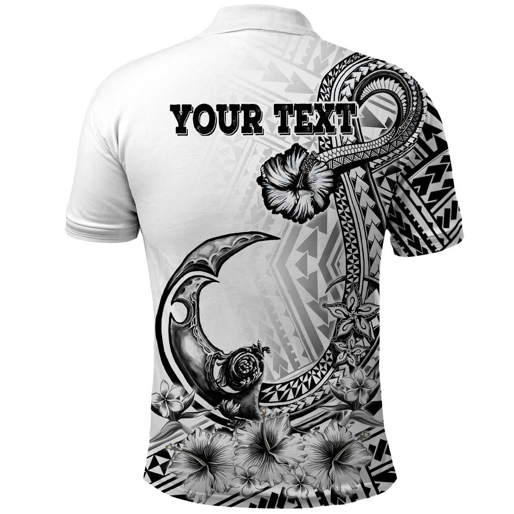 Ia Orana Tahiti Personalised Polo Shirt French Polynesia Hook Tattoo Special White Color LT9 - Polynesian Pride