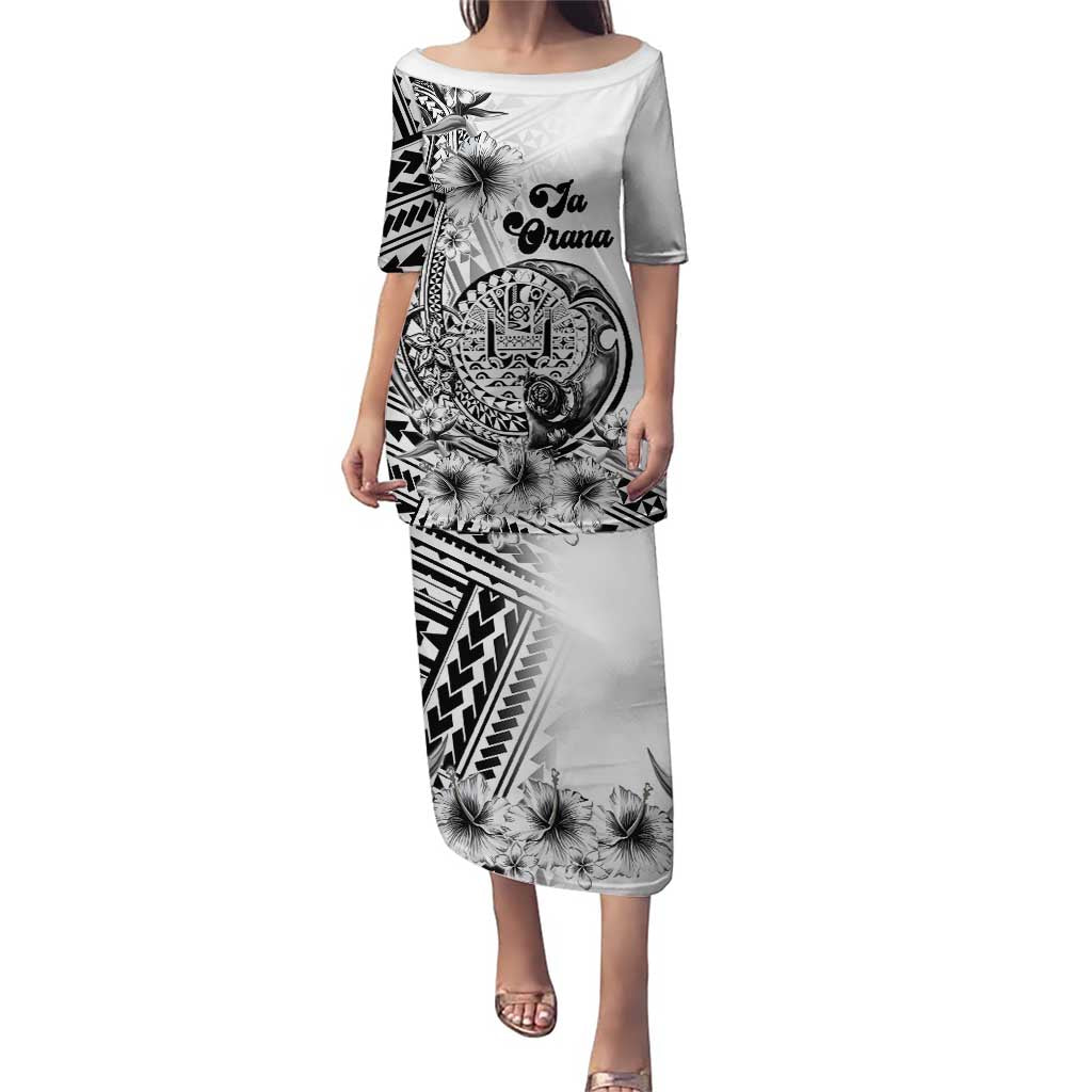 Ia Orana Tahiti Personalised Puletasi French Polynesia Hook Tattoo Special White Color LT9