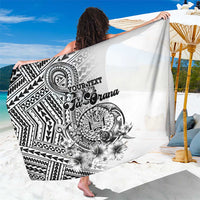 Ia Orana Tahiti Personalised Sarong French Polynesia Hook Tattoo Special White Color LT9