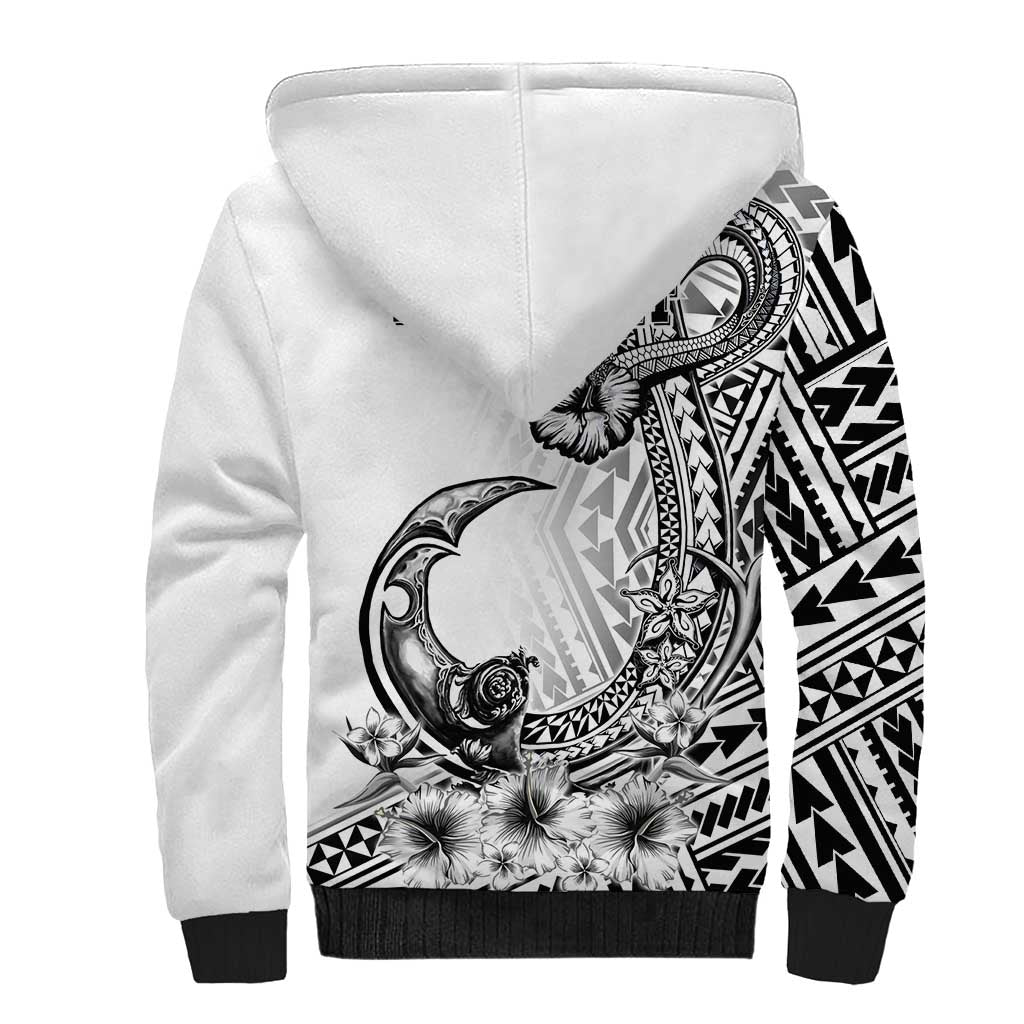 Ia Orana Tahiti Personalised Sherpa Hoodie French Polynesia Hook Tattoo Special White Color LT9