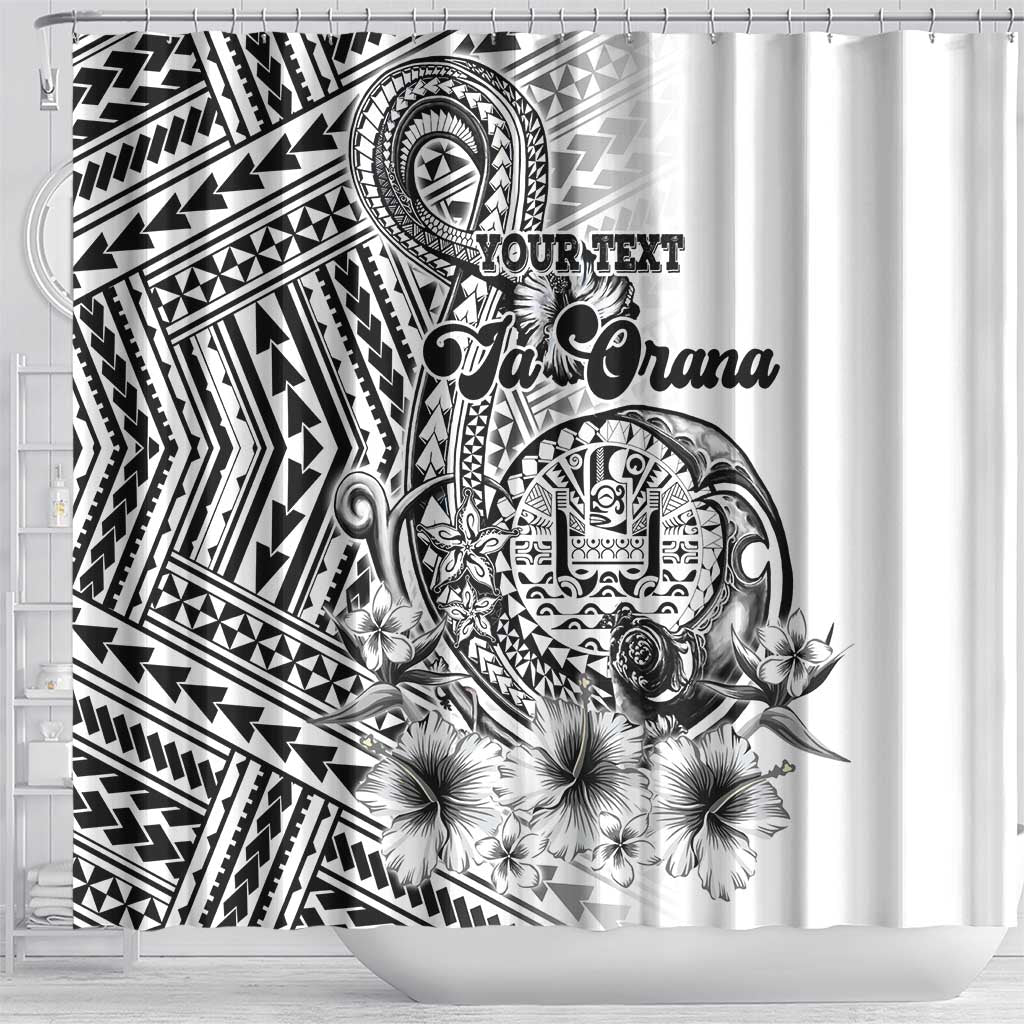 Ia Orana Tahiti Personalised Shower Curtain French Polynesia Hook Tattoo Special White Color LT9