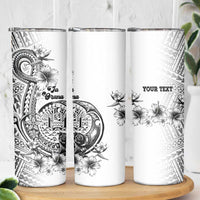 Ia Orana Tahiti Personalised Skinny Tumbler French Polynesia Hook Tattoo Special White Color - Polynesian Pride