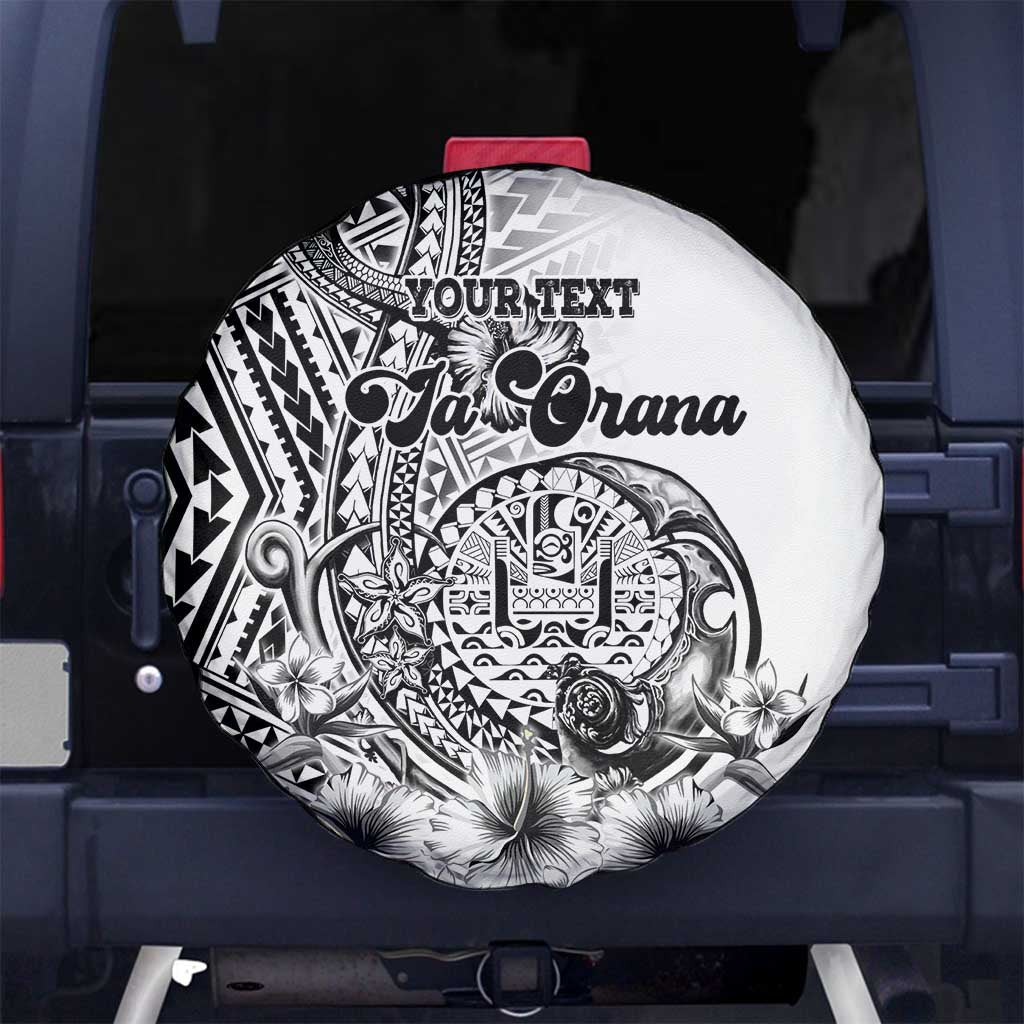 Ia Orana Tahiti Personalised Spare Tire Cover French Polynesia Hook Tattoo Special White Color LT9