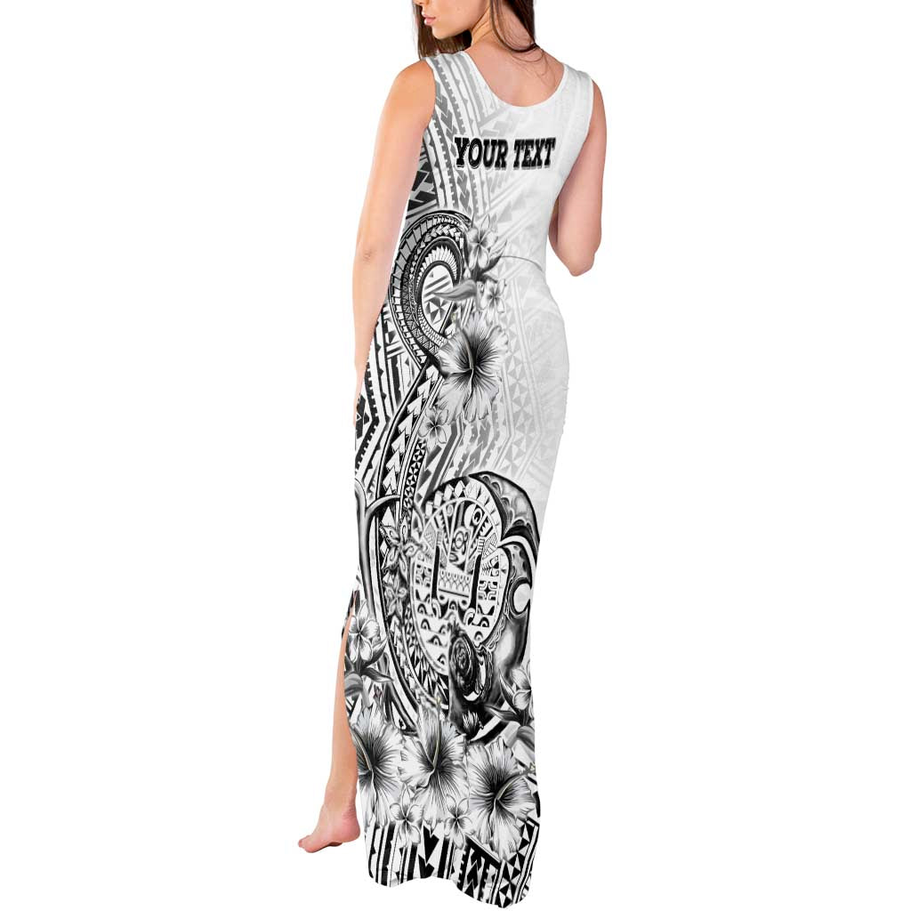 Ia Orana Tahiti Personalised Tank Maxi Dress French Polynesia Hook Tattoo Special White Color LT9