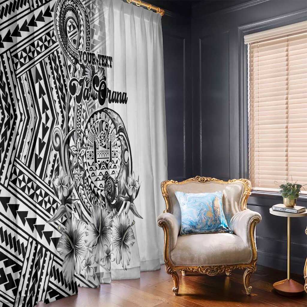 Ia Orana Tahiti Personalised Window Curtain French Polynesia Hook Tattoo Special White Color LT9