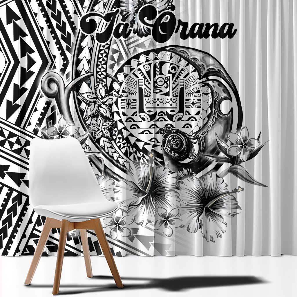 Ia Orana Tahiti Personalised Window Curtain French Polynesia Hook Tattoo Special White Color LT9