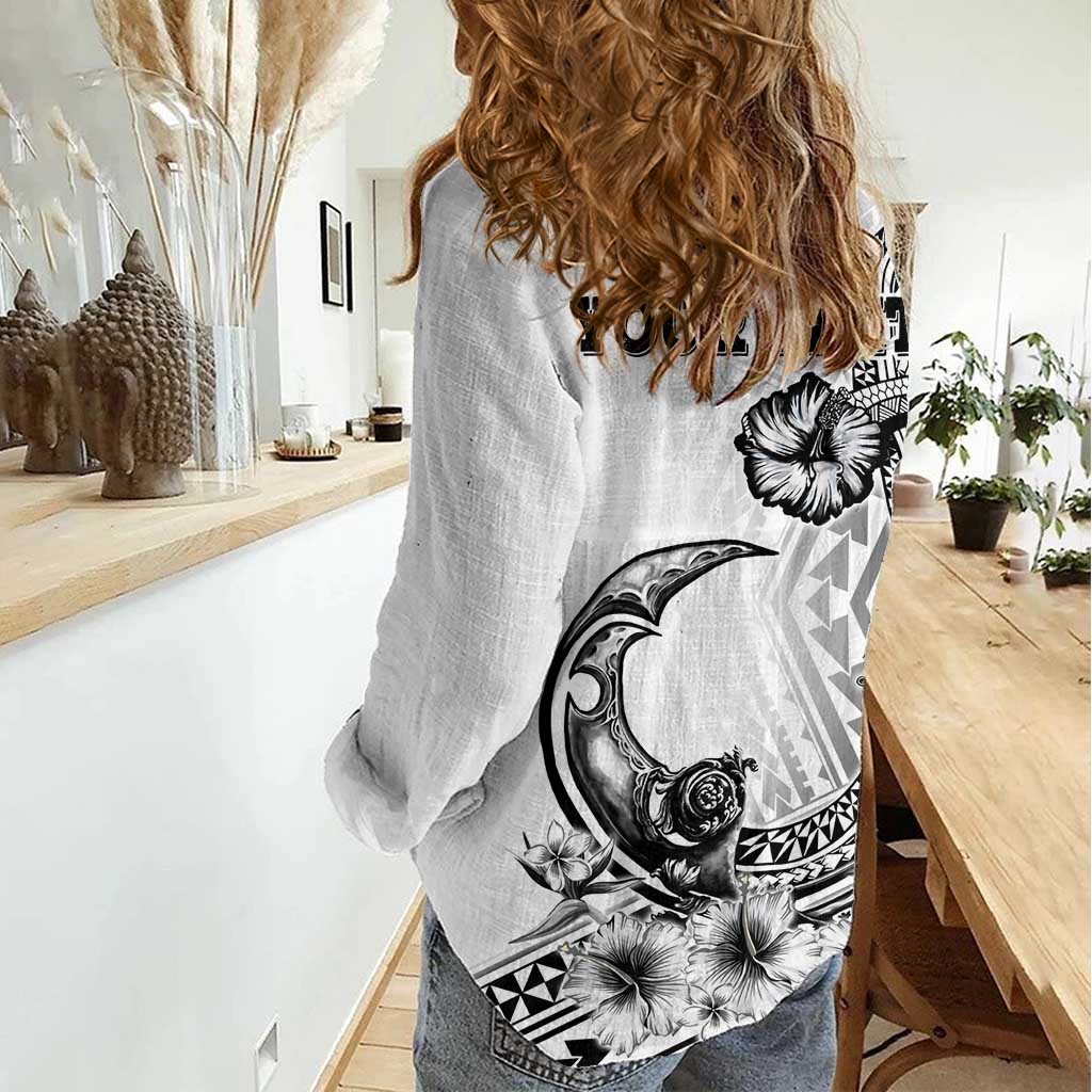 Ia Orana Tahiti Personalised Women Casual Shirt French Polynesia Hook Tattoo Special White Color LT9