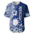 Nauru Independence Personalised Baseball Jersey Naoero Hook Tattoo Special Polynesian Pattern LT9 Blue - Polynesian Pride