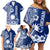 Nauru Independence Personalised Family Matching Off Shoulder Short Dress and Hawaiian Shirt Naoero Hook Tattoo Special Polynesian Pattern LT9 - Polynesian Pride