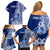 Nauru Independence Personalised Family Matching Off Shoulder Short Dress and Hawaiian Shirt Naoero Hook Tattoo Special Polynesian Pattern LT9 - Polynesian Pride