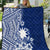 Nauru Independence Personalised Quilt Naoero Hook Tattoo Special Polynesian Pattern LT9 Blue - Polynesian Pride