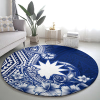 Nauru Independence Personalised Round Carpet Naoero Hook Tattoo Special Polynesian Pattern LT9 - Polynesian Pride
