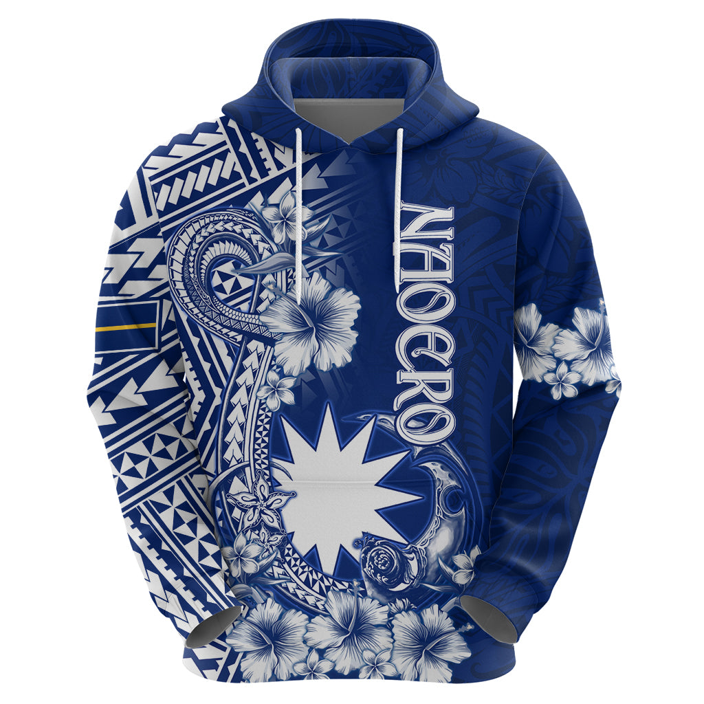 Nauru Independence Personalised Zip Hoodie Naoero Hook Tattoo Special Polynesian Pattern LT9 - Polynesian Pride