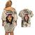 Personalized New Zealand Women's Day Couples Matching Off Shoulder Short Dress and Hawaiian Shirt Maori Girl Feathers of Hope - Beige LT9 - Polynesian Pride