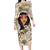 Personalized New Zealand Women's Day Family Matching Long Sleeve Bodycon Dress and Hawaiian Shirt Maori Girl Feathers of Hope - Beige LT9 Mom's Dress Beige - Polynesian Pride