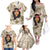 Personalized New Zealand Women's Day Family Matching Off Shoulder Long Sleeve Dress and Hawaiian Shirt Maori Girl Feathers of Hope - Beige LT9 - Polynesian Pride