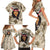 Personalized New Zealand Women's Day Family Matching Short Sleeve Bodycon Dress and Hawaiian Shirt Maori Girl Feathers of Hope - Beige LT9 - Polynesian Pride