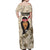 Personalized New Zealand Women's Day Off Shoulder Maxi Dress Maori Girl Feathers of Hope - Beige LT9 - Polynesian Pride