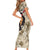 Personalized New Zealand Women's Day Short Sleeve Bodycon Dress Maori Girl Feathers of Hope - Beige LT9 - Polynesian Pride