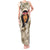 Personalized New Zealand Women's Day Tank Maxi Dress Maori Girl Feathers of Hope - Beige LT9 Women Beige - Polynesian Pride