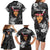 New Zealand Custom Women's Day Family Matching Long Sleeve Bodycon Dress and Hawaiian Shirt Maori Girl Feathers of Hope - Black LT9 - Polynesian Pride