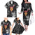 New Zealand Custom Women's Day Family Matching Off Shoulder Long Sleeve Dress and Hawaiian Shirt Maori Girl Feathers of Hope - Black LT9 - Polynesian Pride