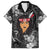 New Zealand Custom Women's Day Family Matching Off Shoulder Long Sleeve Dress and Hawaiian Shirt Maori Girl Feathers of Hope - Black LT9 Dad's Shirt - Short Sleeve Black - Polynesian Pride