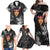 New Zealand Custom Women's Day Family Matching Off Shoulder Maxi Dress and Hawaiian Shirt Maori Girl Feathers of Hope - Black LT9 - Polynesian Pride