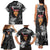 New Zealand Custom Women's Day Family Matching Tank Maxi Dress and Hawaiian Shirt Maori Girl Feathers of Hope - Black LT9 - Polynesian Pride