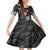 New Zealand Custom Women's Day Kid Short Sleeve Dress Maori Girl Feathers of Hope - Black LT9 KID Black - Polynesian Pride