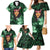 New Zealand Custom Women's Day Family Matching Mermaid Dress and Hawaiian Shirt Maori Girl Feathers of Hope - Green LT9 - Polynesian Pride