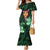 New Zealand Custom Women's Day Family Matching Mermaid Dress and Hawaiian Shirt Maori Girl Feathers of Hope - Green LT9 Mom's Dress Green - Polynesian Pride