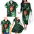 New Zealand Custom Women's Day Family Matching Off Shoulder Long Sleeve Dress and Hawaiian Shirt Maori Girl Feathers of Hope - Green LT9 - Polynesian Pride