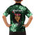 New Zealand Custom Women's Day Family Matching Off Shoulder Short Dress and Hawaiian Shirt Maori Girl Feathers of Hope - Green LT9 - Polynesian Pride