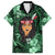 New Zealand Custom Women's Day Family Matching Off Shoulder Short Dress and Hawaiian Shirt Maori Girl Feathers of Hope - Green LT9 Dad's Shirt - Short Sleeve Green - Polynesian Pride