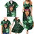 New Zealand Custom Women's Day Family Matching Summer Maxi Dress and Hawaiian Shirt Maori Girl Feathers of Hope - Green LT9 - Polynesian Pride