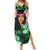 New Zealand Custom Women's Day Family Matching Summer Maxi Dress and Hawaiian Shirt Maori Girl Feathers of Hope - Green LT9 Mom's Dress Green - Polynesian Pride