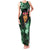 New Zealand Custom Women's Day Family Matching Tank Maxi Dress and Hawaiian Shirt Maori Girl Feathers of Hope - Green LT9 Mom's Dress Green - Polynesian Pride