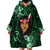 New Zealand Custom Women's Day Wearable Blanket Hoodie Maori Girl Feathers of Hope - Green LT9 - Polynesian Pride