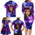 New Zealand Custom Women's Day Family Matching Long Sleeve Bodycon Dress and Hawaiian Shirt Maori Girl Feathers of Hope - Purple LT9 - Polynesian Pride