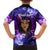 New Zealand Custom Women's Day Family Matching Off Shoulder Long Sleeve Dress and Hawaiian Shirt Maori Girl Feathers of Hope - Purple LT9 - Polynesian Pride